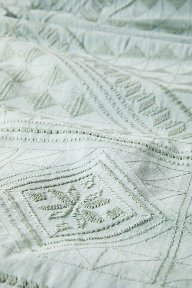 Embroidered Daisia Duvet Cover #1