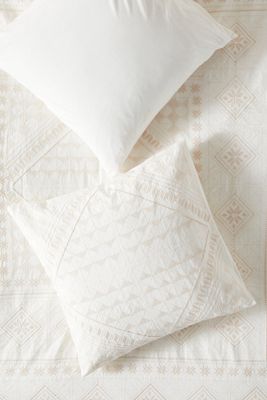 Embroidered Daisia Euro Sham
