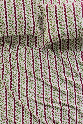 Anthropologie Organic Cotton Sateen Printed Sheet Set In Multi