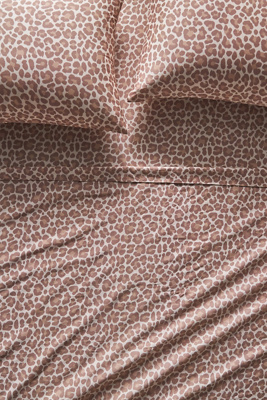 Anthropologie Organic Cotton Sateen Printed Sheet Set