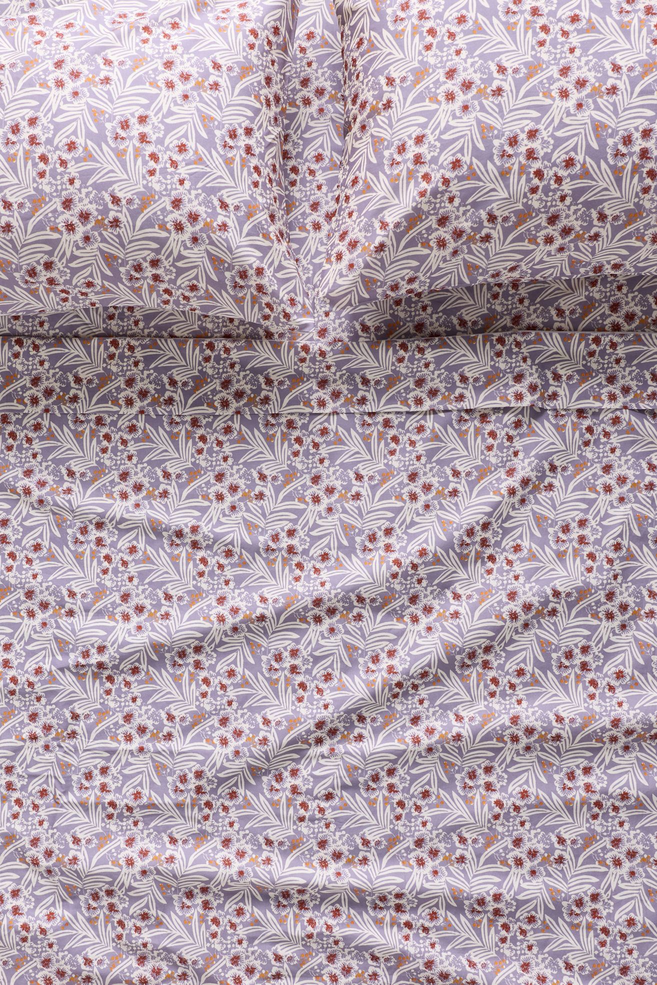 Organic Cotton Sateen Printed Sheet Set - Palma, Queen