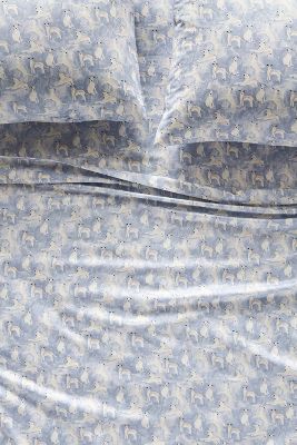 Anthropologie Organic Sateen Printed Sheet Set By  In Blue Size Ca Kng Sht