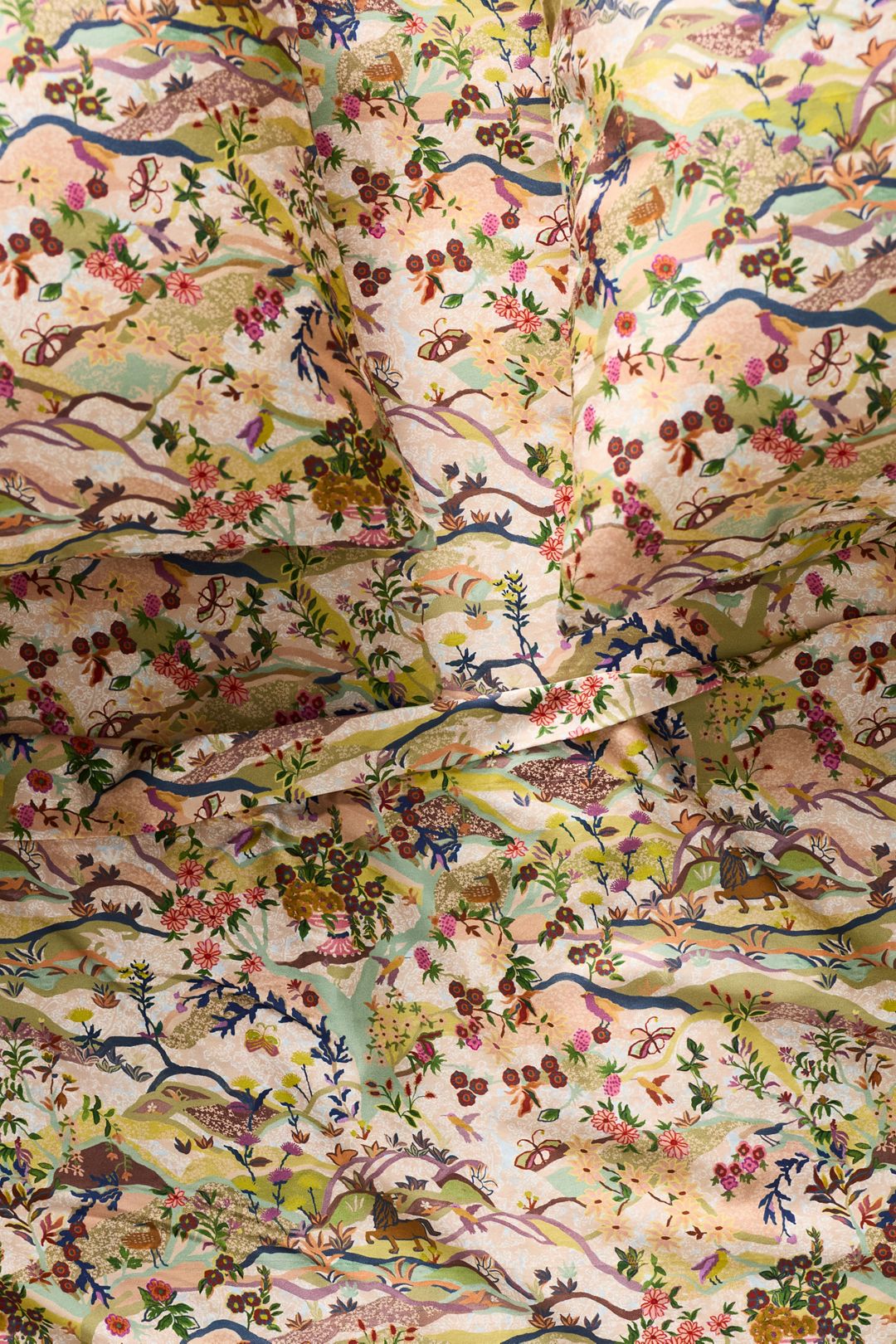Organic Cotton Sateen Printed Sheet Set - Nora, Queen