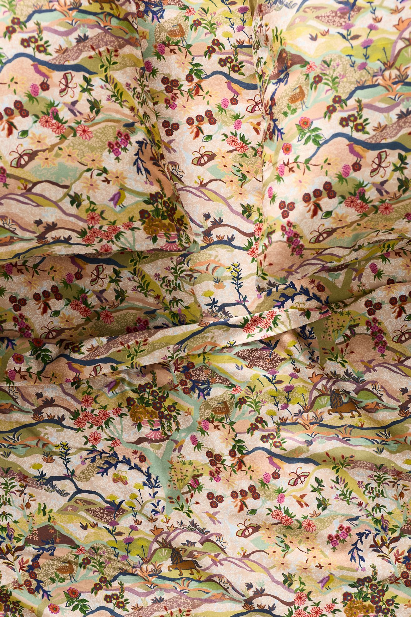 Organic Cotton Sateen Printed Sheet Set - Nora, King