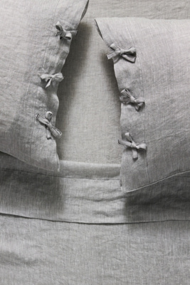 Anthropologie Harmony Hemp Sheet Set In Gray