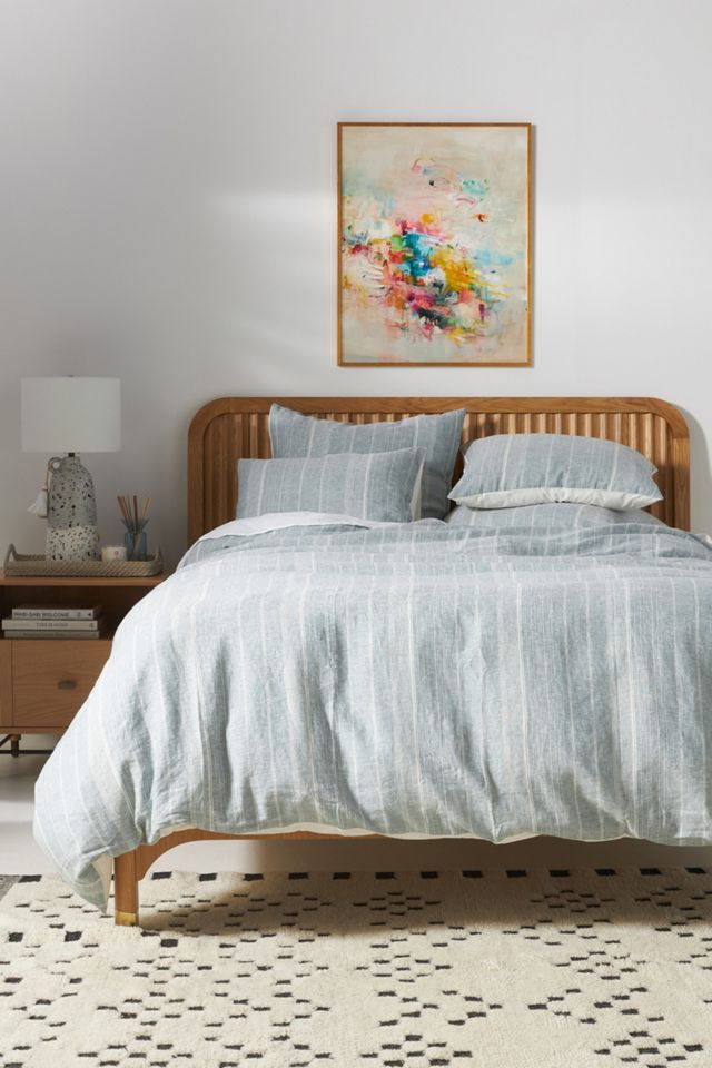 Avalon Striped Linen Duvet Cover #1