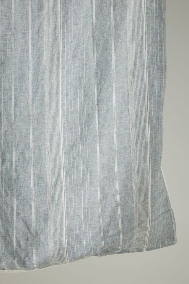 Avalon Striped Linen Duvet Cover #5