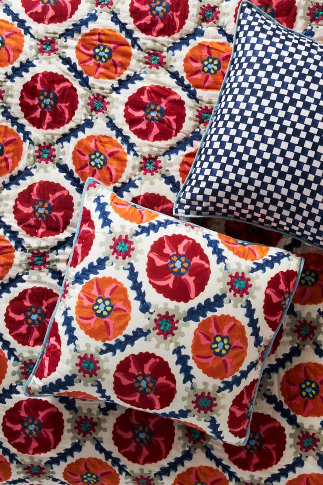 Anna Spiro Screen-Printed Suzani Euro Sham