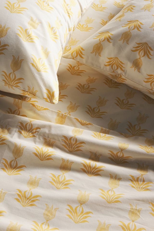Jen Hewett Blockprinted Percale Sheet Set #1