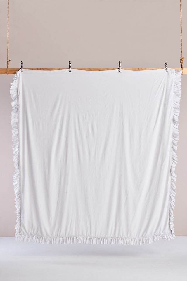 Organic Cotton Spa Sateen Ruffled Duvet Cover #3