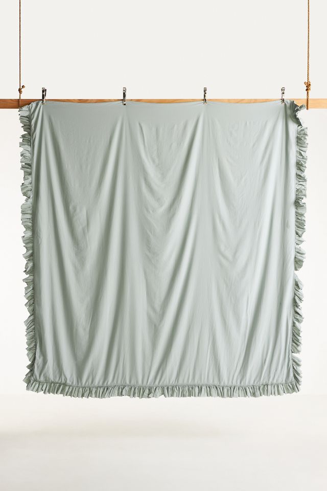 Organic Cotton Spa Sateen Ruffled Duvet Cover #2