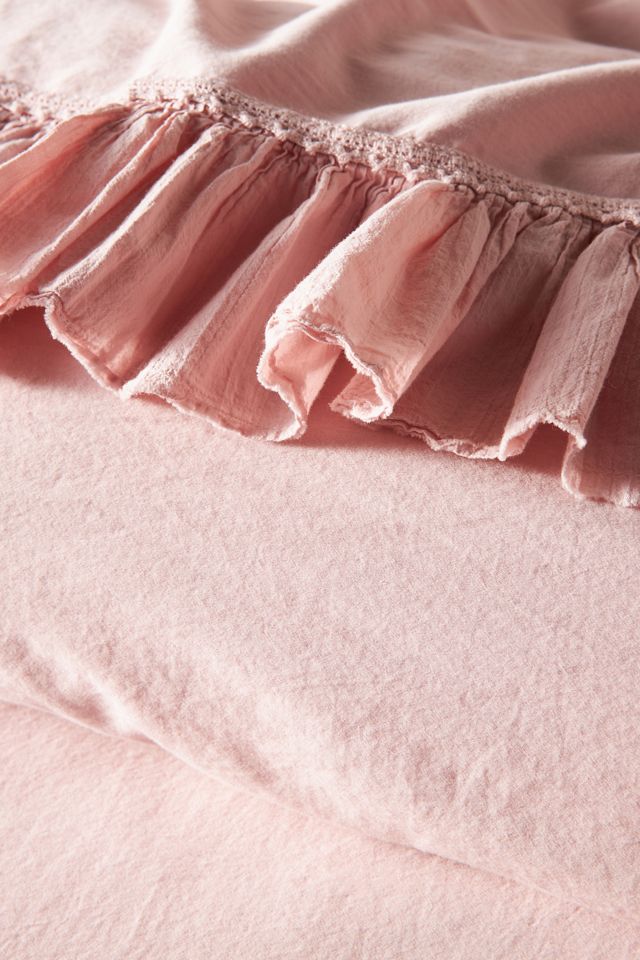 Organic Cotton Spa Sateen Ruffled Duvet Cover #2