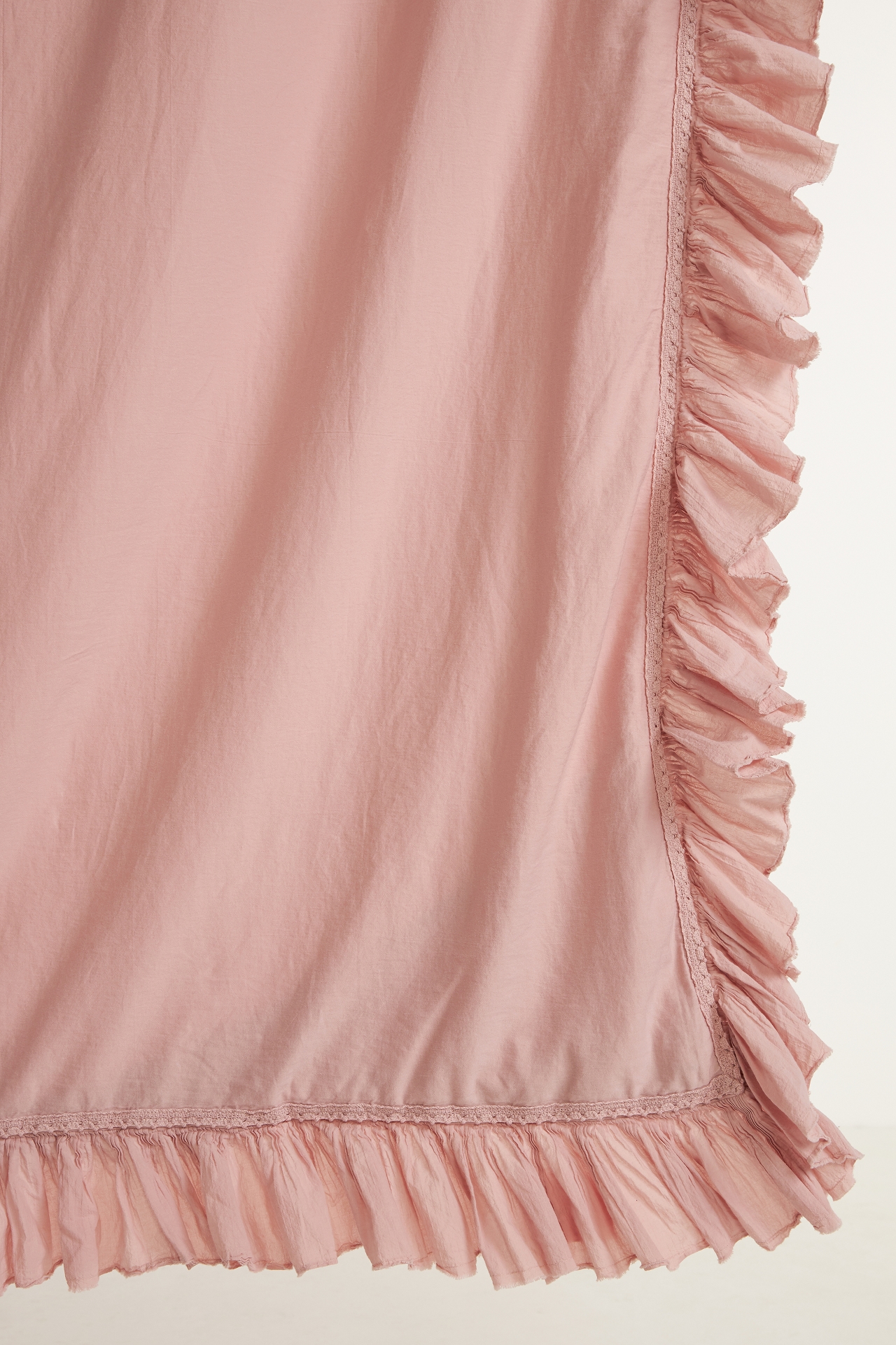 Ruffled Organic Spa Sateen Duvet Cover