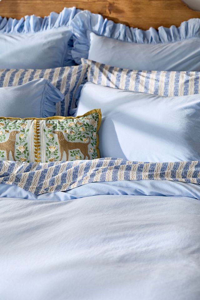 Organic Cotton Spa Sateen Ruffled Duvet Cover #1