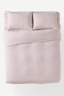 Ruffled Organic Spa Sateen Duvet Cover