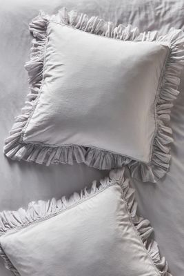 Organic Cotton Spa Sateen Ruffled Euro Sham