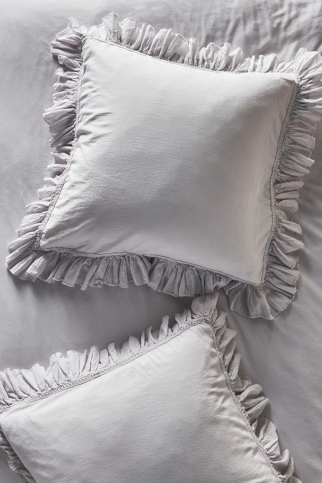 Ruffled Organic Spa Sateen Euro Sham