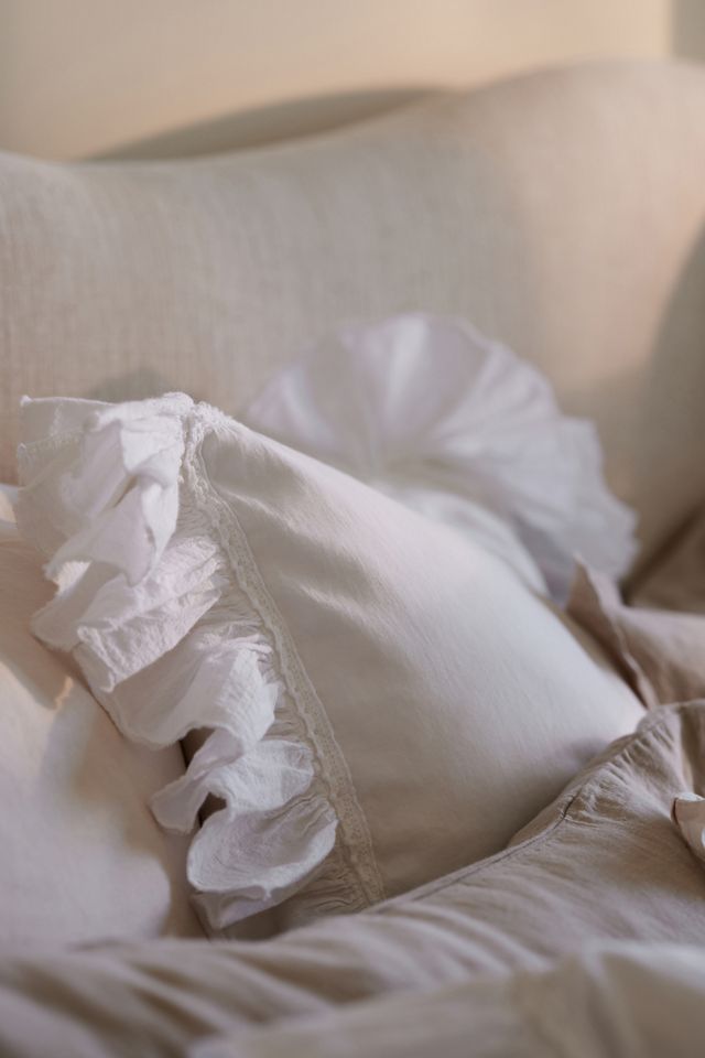 Organic Cotton Spa Sateen Ruffled Euro Sham #2