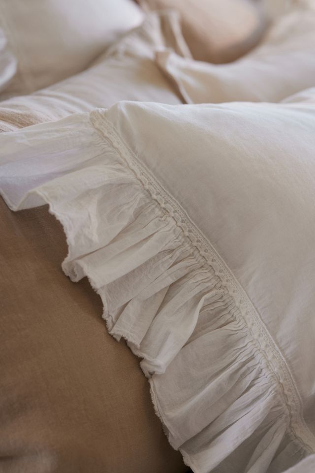 Organic Cotton Spa Sateen Ruffled Euro Sham #3