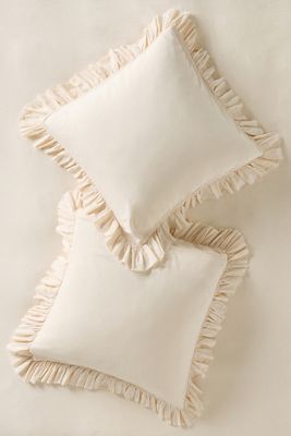 Organic Cotton Spa Sateen Ruffled Euro Sham