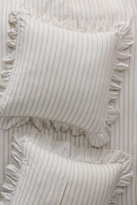 Organic Cotton Spa Sateen Ruffled Euro Sham