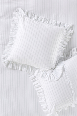 Organic Cotton Spa Sateen Ruffled Euro Sham