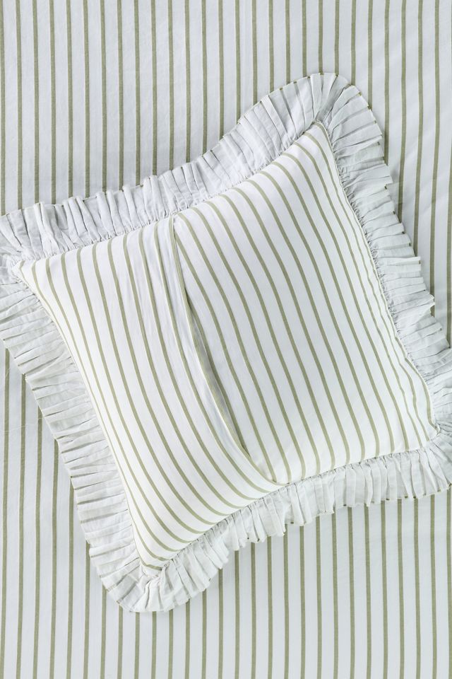 Organic Cotton Spa Sateen Ruffled Euro Sham #1