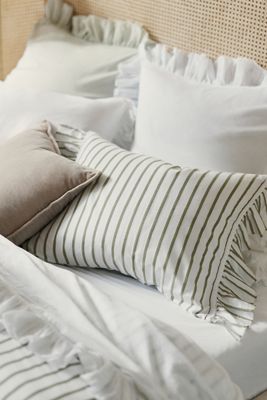Organic Cotton Spa Sateen Ruffled Sheet Set