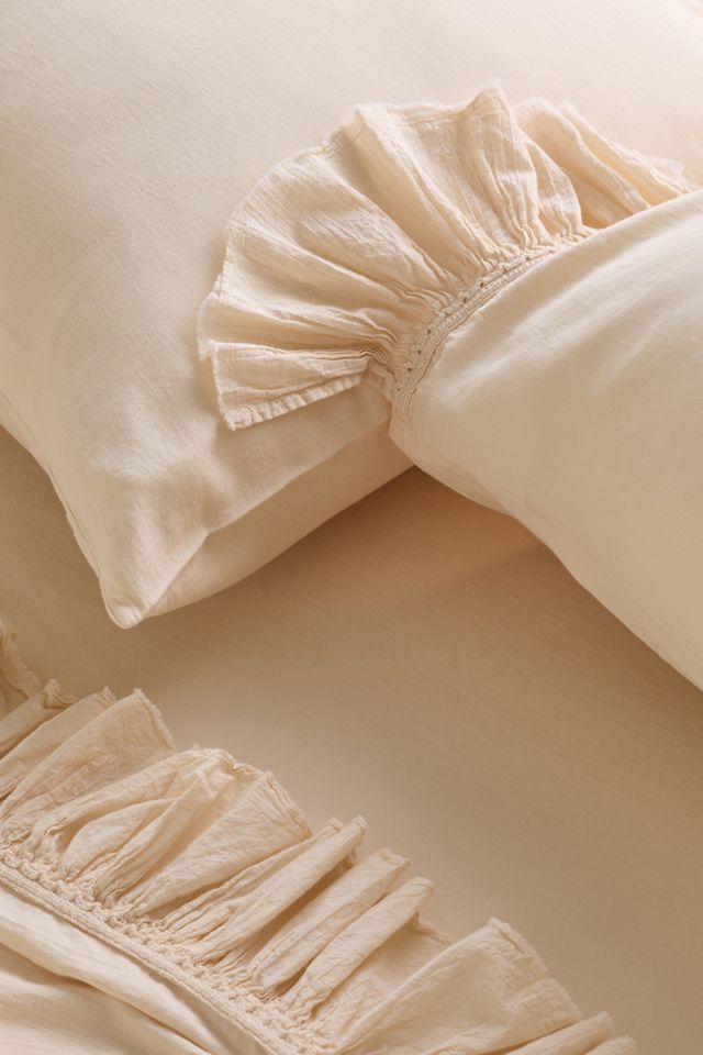 Organic Cotton Spa Sateen Ruffled Sheet Set #1