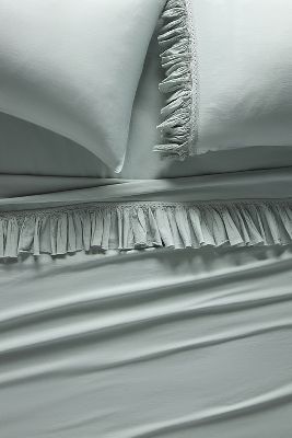 Shop Anthropologie Ruffled Organic Spa Sateen Sheet Set