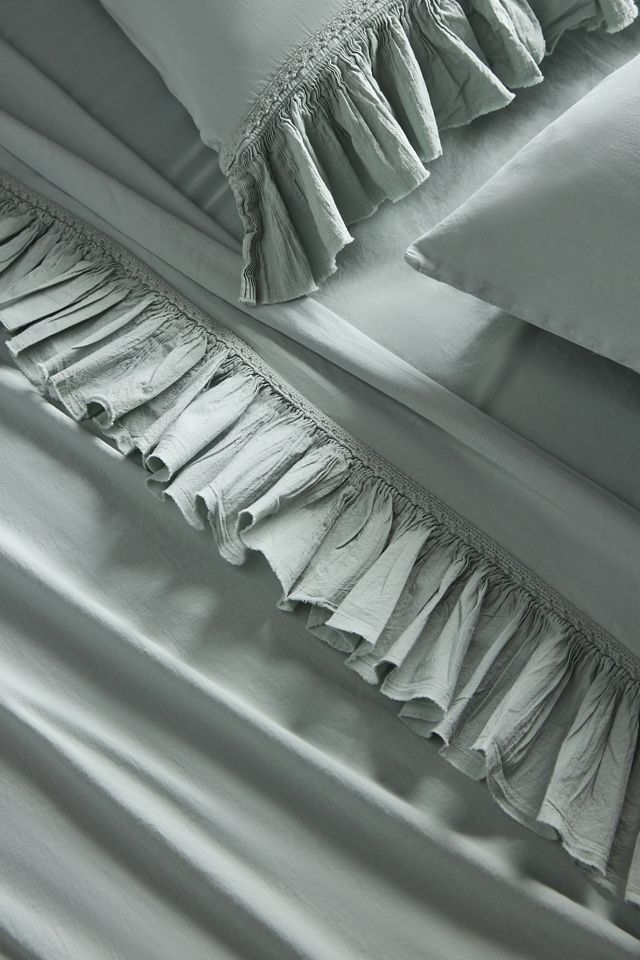 Organic Cotton Spa Sateen Ruffled Sheet Set #1