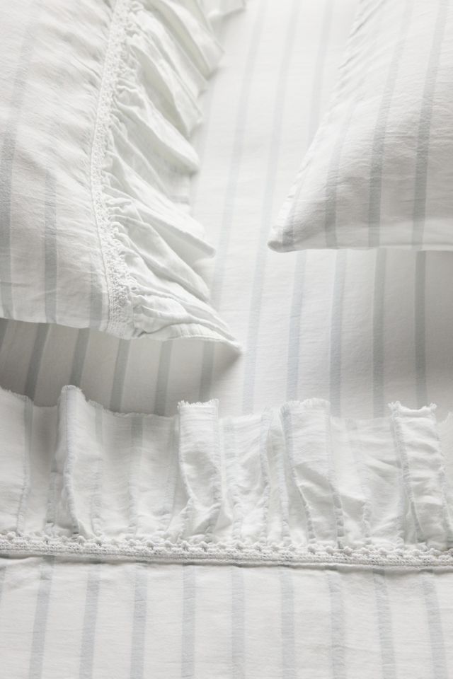 Organic Cotton Spa Sateen Ruffled Sheet Set #1