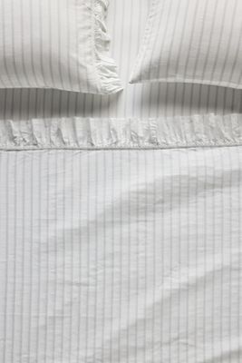 Organic Cotton Spa Sateen Ruffled Sheet Set