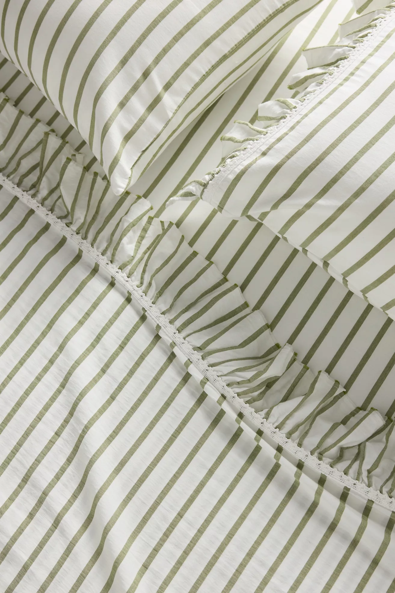 Organic Cotton Spa Sateen Ruffled Sheet Set - thumbnail 10