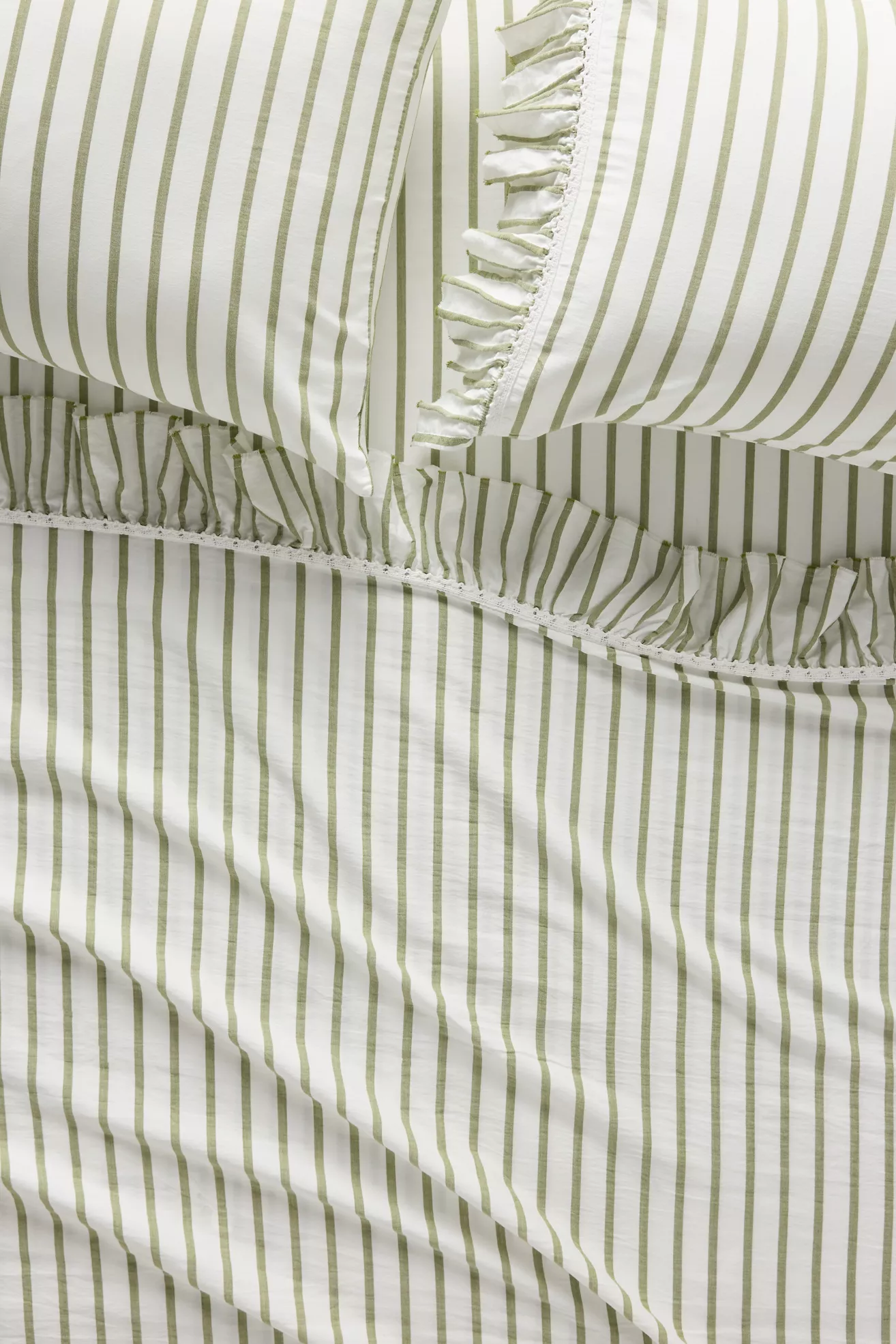 Organic Cotton Spa Sateen Ruffled Sheet Set - thumbnail 9