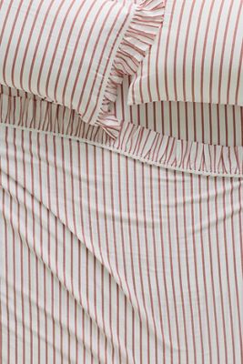Organic Cotton Spa Sateen Ruffled Sheet Set