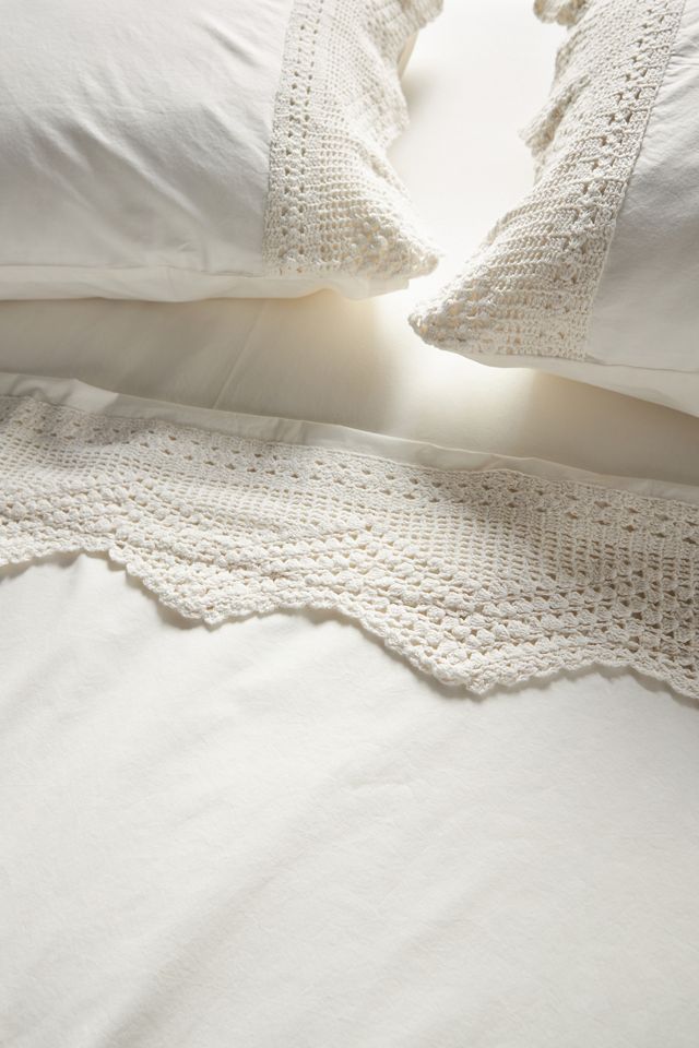 Norah Crochet Organic Percale Sheet Set #1