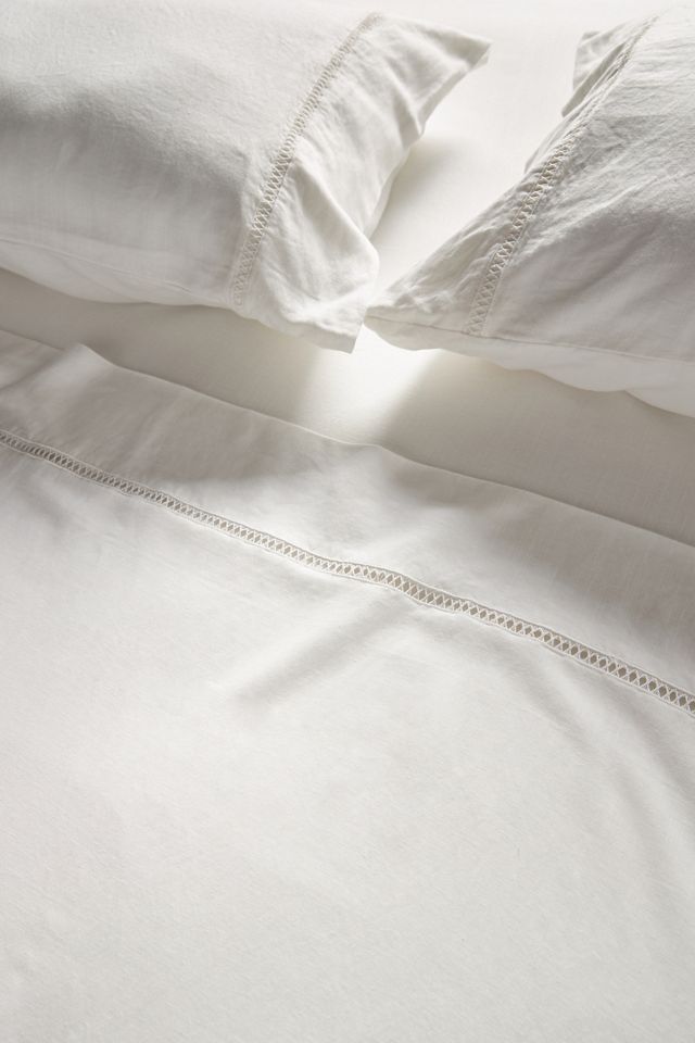 Embroidered Linen Blend Sheet Set #1