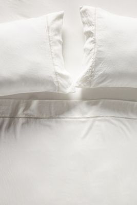 Embroidered Linen Blend Sheet Set