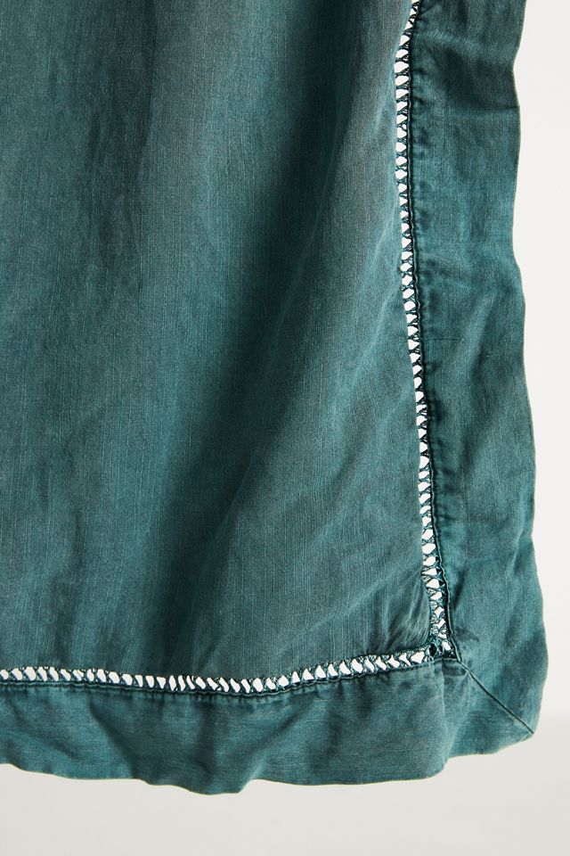 Embroidered Linen Blend Duvet Cover #3