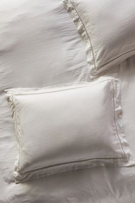 Embroidered Linen Blend Shams, Set of 2