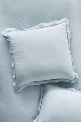 Embroidered Linen Blend Shams, Set of 2