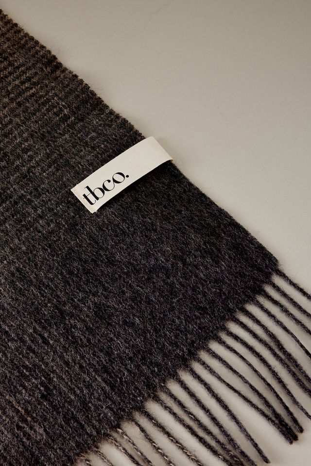 The Tartan Blanket Co. Grey Ombre Check Tassel Wool Throw Blanket #2