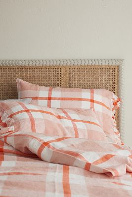 Society of Wanderers Linen Floss Check Duvet Cover