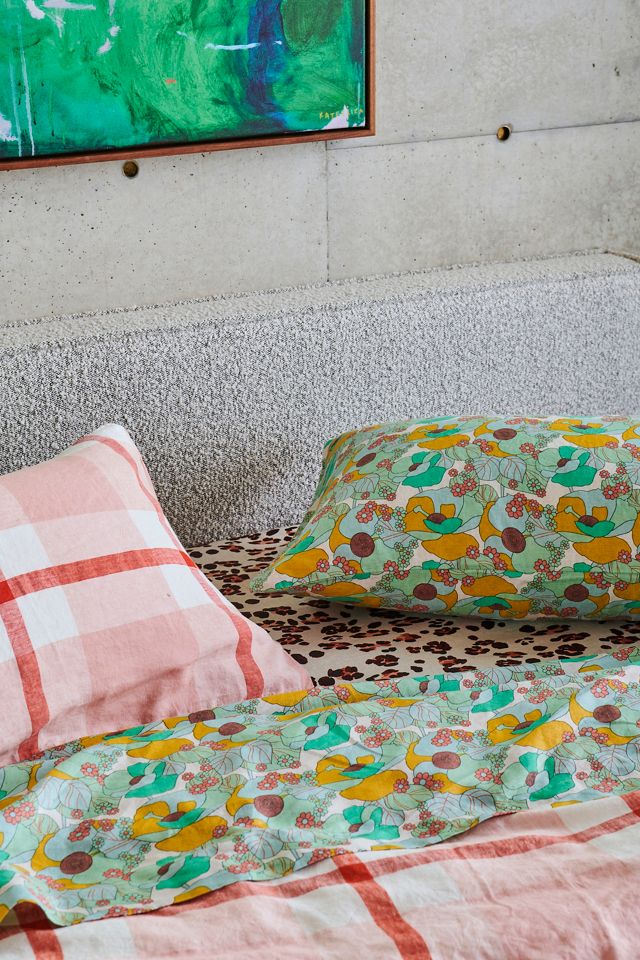 Taies d'oreiller en lin à carreaux Society of Wanderers, Ensemble de 2 #3