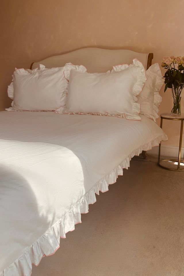 Sukun Provence Dusty Pink Cotton Sateen Bedding Set #1