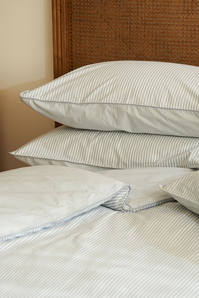 Dip & Doze Reversible Blue Stripe Organic Cotton Duvet Cover #1