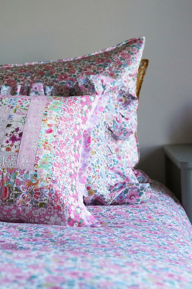 Coco & Wolf Pink Patchwork Square Cushion #2