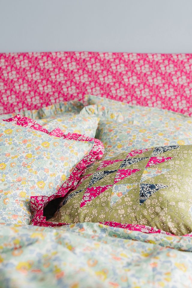 Coco & Wolf Capel Pistachio, Lodden & Betsy Sage Patchwork Square Cushion #4