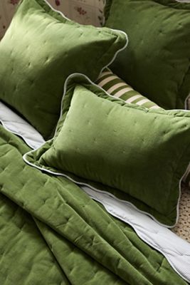 Abbott Cotton Velvet Solid Scalloped Quilt
